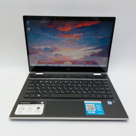 Ноутбук-трансформер HP Pavilion X360 / 14" (1366x768) TN Touch / Intel Core i3-8130U (2 (4) ядра по 2.2 - 3.4 GHz) / 8 GB DDR4 / 256 GB SSD / Intel UHD Graphics 620 / WebCam б/в | Зображення 1