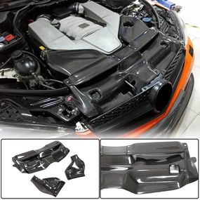 Корпус системи холодного впуску з кришкою (для C63 AMG 2012-2014,Сухий карбон) для Mercedes C-class W204 рр