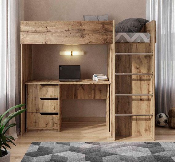 Детская кровать-комната чердак Bed Room 3 цвет Дуб Тахо, выбор цвета корпуса и фасадов | Зображення 4