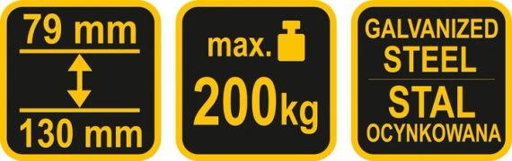 Стойка опорная верстак макс вес 200 кг высота 79-130 см VOREL-29404 | Зображення 4