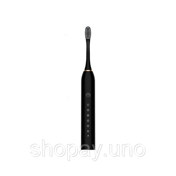 Рожева Електрична зубна щітка Sonic Toothbrush Х-3 ультразвукова акумуляторна 4 змінні насадки в комплекті | Зображення 2