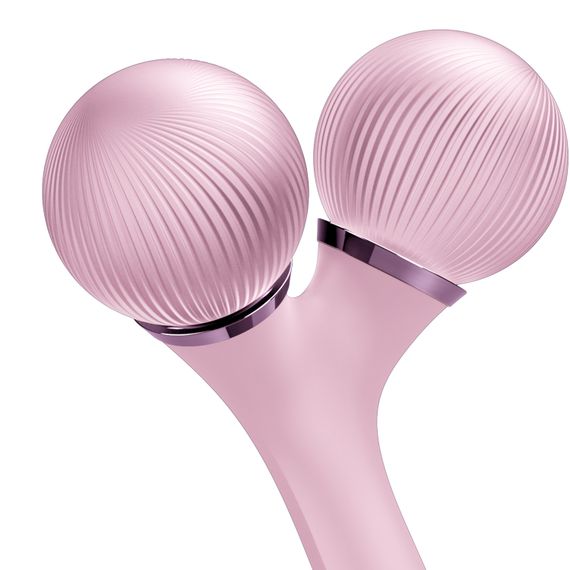 Електронний ультразвуковий ролик для обличчя та тіла GESKE Sonic Facial&Body Roller 4в1 pink | Зображення 4