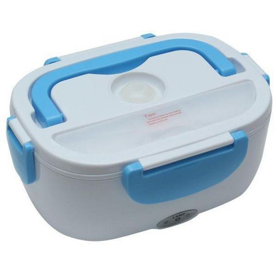 Электрический ланч-бокс контейнер Electronic Lunchbox YS 001 40 W с подогревом термос для еды голубой | Зображення 5