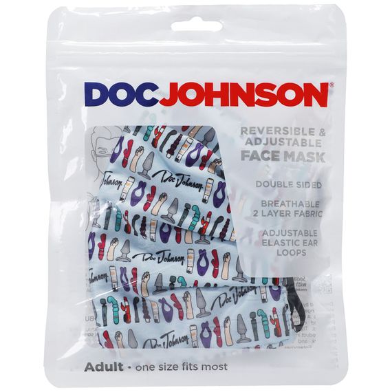 Гігієнічна маска на лице Doc Johnson DJ Reversible and Adjustable face mask, Різнокольоровий, One Size | Зображення 2