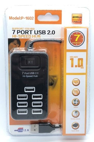 Хаб 7 портов USB2.0 P-1602