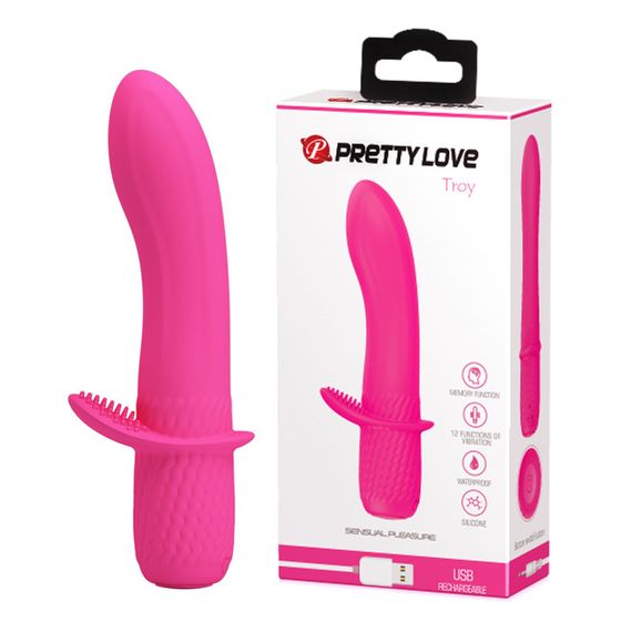 Вібратор PRETTY LOVE - TROY 12 FUNCTIONS USB PINK sexstyle