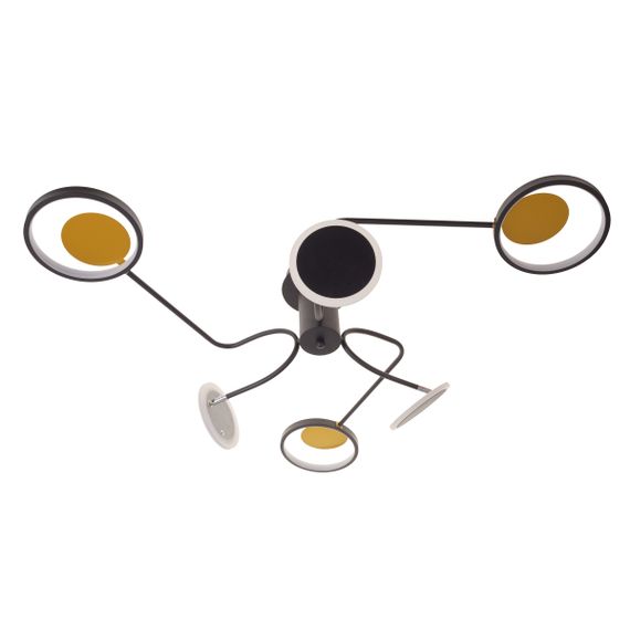 Люстра светодиодная потолочная 40W WW+NW+CW WH BK+G (BR-01 657C/6) | Зображення 2