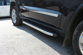 Бокові пороги BlackLine (2 шт., Алюміній) для Jeep Grand Cherokee WK2 2010-2024 рр