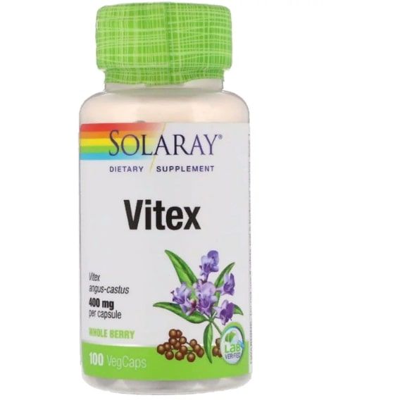 Вітекс Solaray Vitex 400 mg 100 Veg Caps SOR-01645
