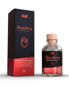 Гель для масажу - Intt Strawberry Massage Gel, 30 мл