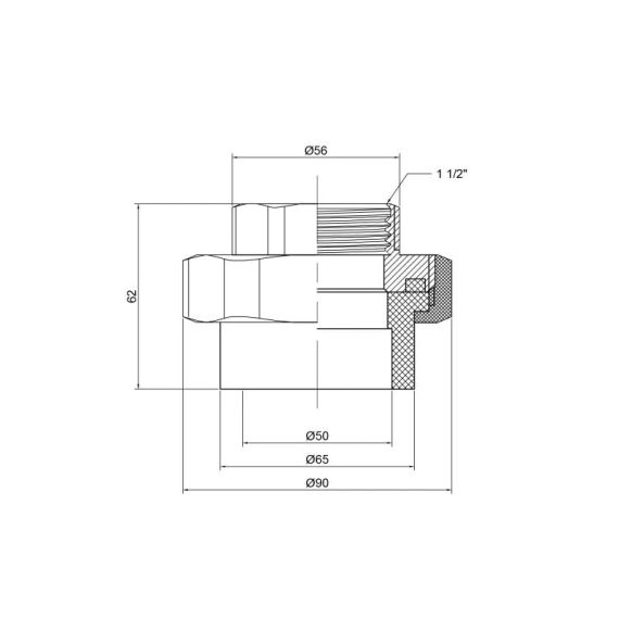 Згон "Американка" PPR Thermo Alliance 50х1" 1/2 ВР | Зображення 1