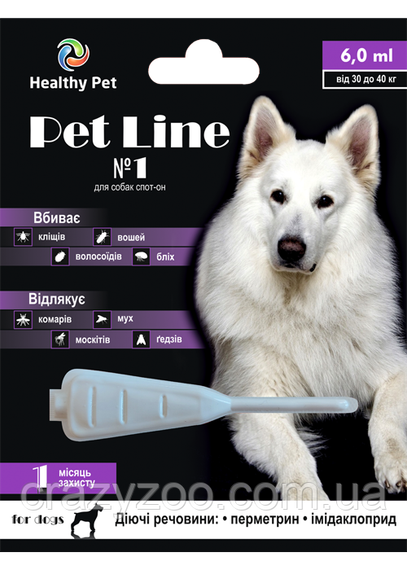 Капли против внешних паразитов для собак Healthy Pet Line №1 от 30 до 40 кг 209154