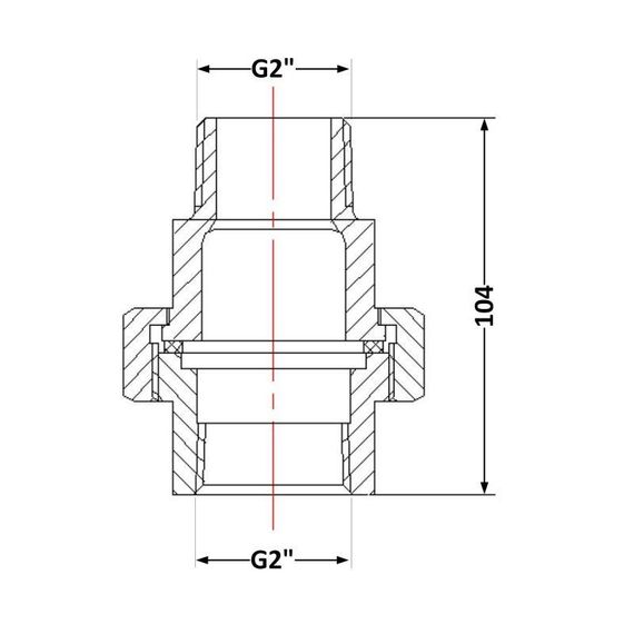 Згін "Американка" чавунна 2" НР | Зображення 1