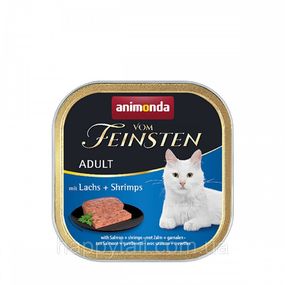 Корм влажный Vom Feinsten Adult with Salmon Shrimps для котов с лососем и креветками 100 г
