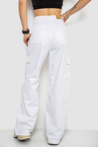 Джинси жіночі Loose Fit з кишенями, колір білий, 182R2552 | Зображення 3