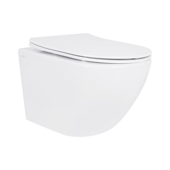 Унітаз підвісний Qtap Jay безобідковий Ultra Quiet із сидінням Soft-close QT07335177W