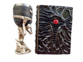 Подарунковий набір Келих 3D Скелет на Колені та Блокнот 3D «Книга, що дивиться у відповідь»