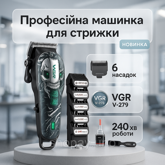 Машинка для стрижки волосся і гоління VGR, Практична машинка для стрижки волосся, Тример бездротовий CZ-14