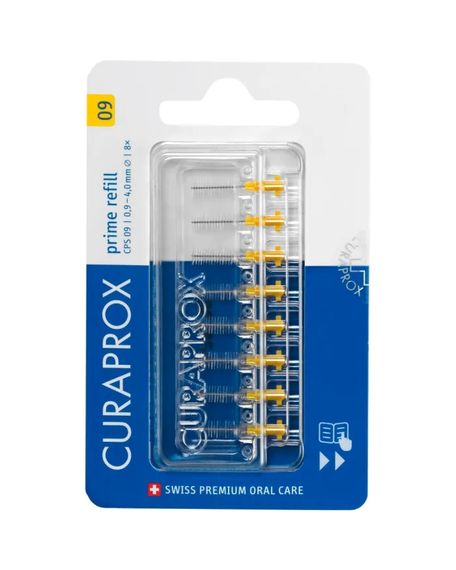 Набір змінних насадок Curaprox Prime Refill, 0,9 мм - упаковка 8 йоржиків без тримача