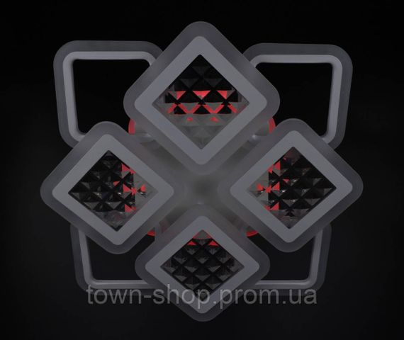 Люстра потолочная LED с пультом A2723/4+4S-RGB-wh-d Белый 11х54х62 см. | Зображення 5