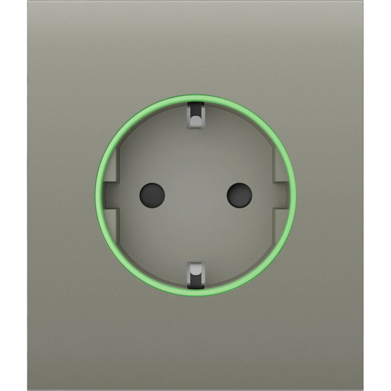 Ajax CenterCover (smart) [type F] [55] ASP olive фронтальна панель - Розетки