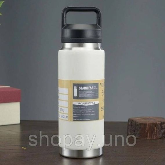 Кружка-термос Vacuum flask 970, 1400 мл · Термос nуристичний з чашкою з нержавіючої сталі
