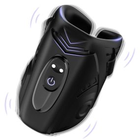 Насадка на пеніс Mechwarrior Black, 9 vibration functions sexstyle