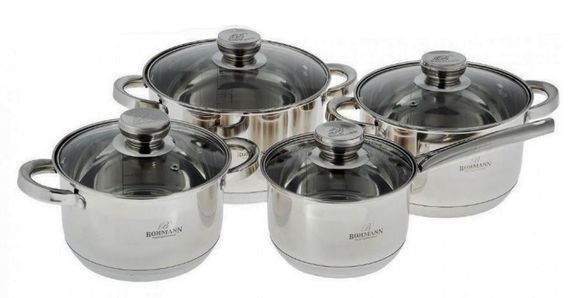 Набор кастрюль с крышками Bohmann BH 08-475 набор кухонный 8 предметов посуда для кухни