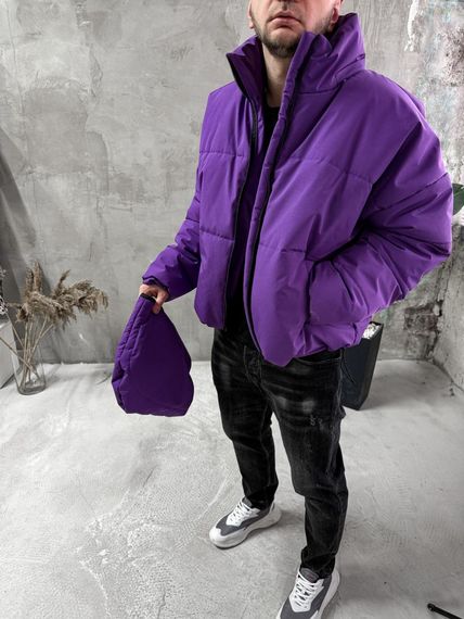 Куртка зимова (матова) зі знімним капюшоном