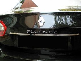 Полоска над номером (нерж.) для Renault Fluence 2009-2024 гг