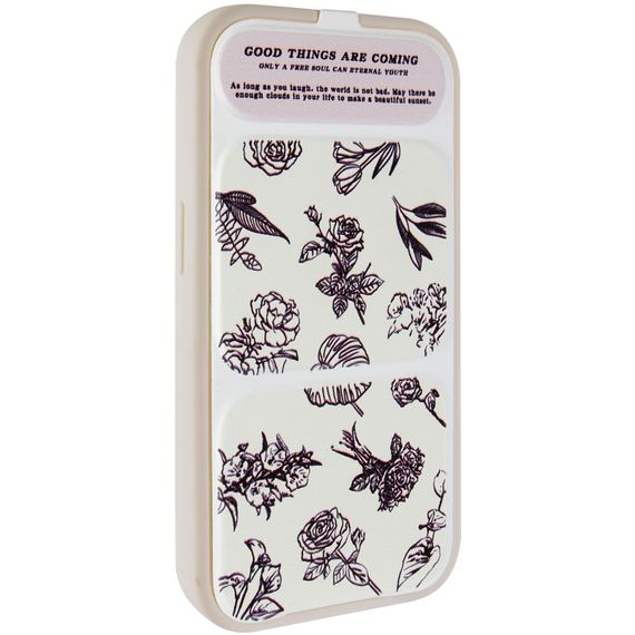 Чохол TPU Panel Stand для Apple iPhone 15 Pro (6.1") Floral Sketch