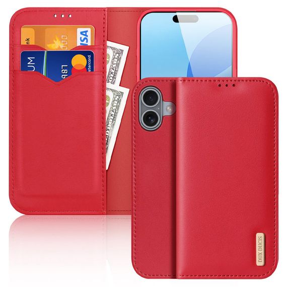 Чехол-книжка Dux Ducis Hivo для Apple iPhone 16 (6.1") Red | Зображення 1