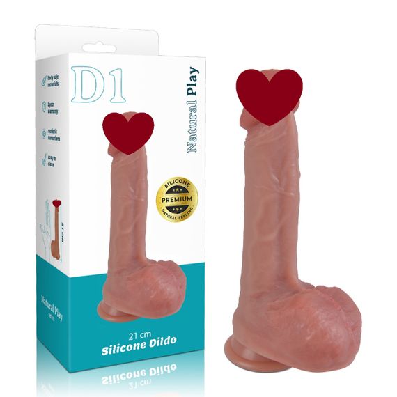 Фаллоимитатор - Erospace Natural Play Silicone Dildo D1, 21 см sexstyle
