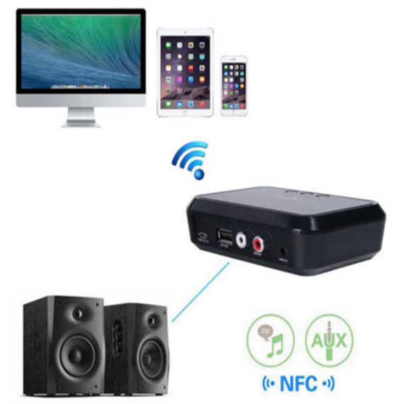 NFC беспроводной USB Bluetooth стерео AUX аудио музыкальный приемник адаптер комплект | Зображення 4