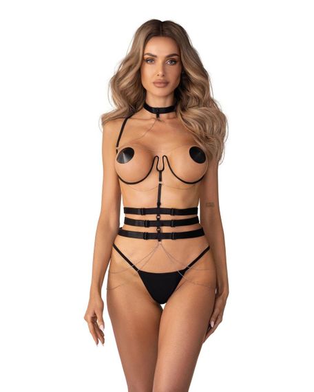 Портупея Obsessive Premisis Black harness S/M/L Sex Aura