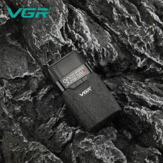 Бритва VGR V 640 S Black / Шейвер мужской профессиональный / Электробритва аккумуляторная черная | Зображення 3