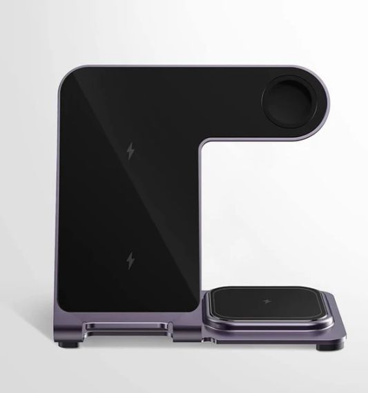 Бездротова зарядна станція 3 в 1 для iPhone / Watch / AirPods (модель Y9, сірий) 🔋📱⌚️