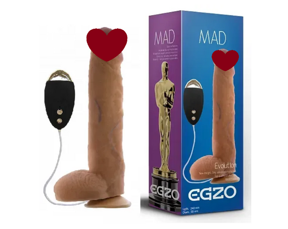 Вібратор на присоску EGZO Ciberskin DVR005 (24 см х 5 см) Sex Aura