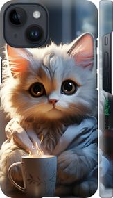 Чохол на iPhone 14 Білий кіт "5646m-2648-2448"