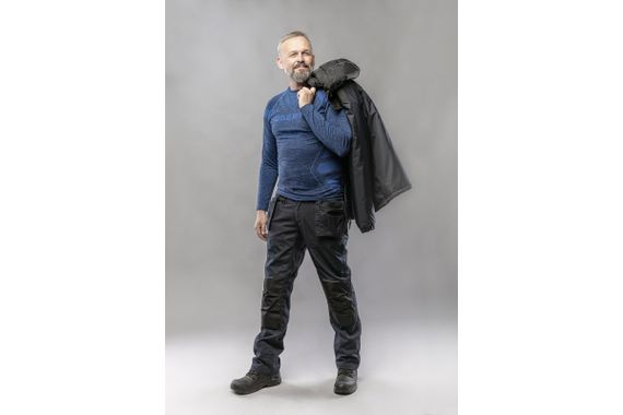 Термобілизна Hoegert OSTE HT5K390-XL-2XL безшовна футболка 65% нейлон, 35% поліестер синя, XL-2XL (54-56) | Зображення 2