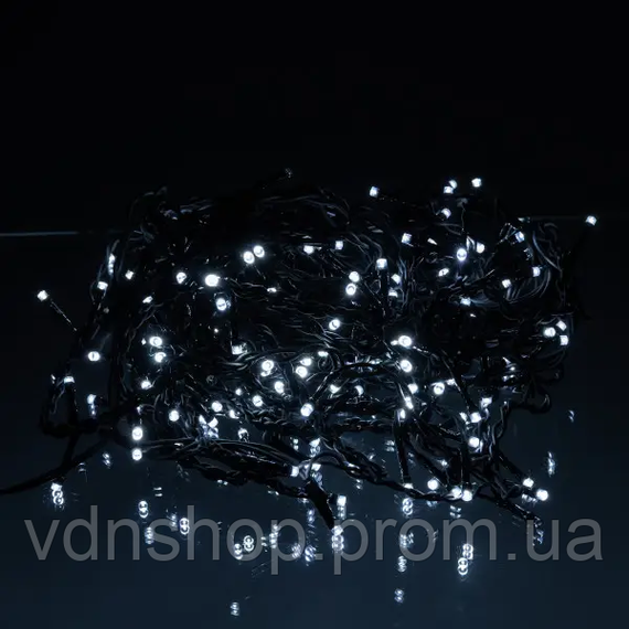 Вулична гірлянда бахрома 12 м 200 led чорний провід чорний провід Білий 12MBW | Зображення 2