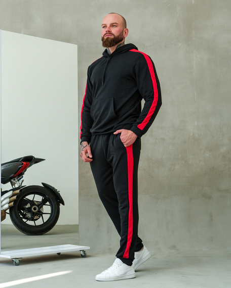 Костюм Лампас весна черно-красный S L | Зображення 5