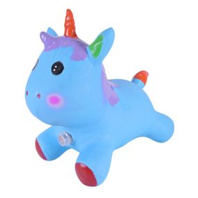 Детская игрушка-прыгун "Единорог" RB2520 музыка, свет Синий
