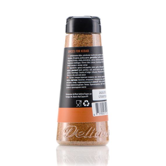 Суміш спецій Delicia's Spices Kebab для кебабу 160 г 241676 Код: 013256 | Зображення 3