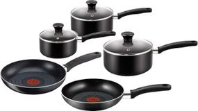 Набір посуду Tefal Essential B179ASDI 8 предметів, каструлі та сковорідки з кришками