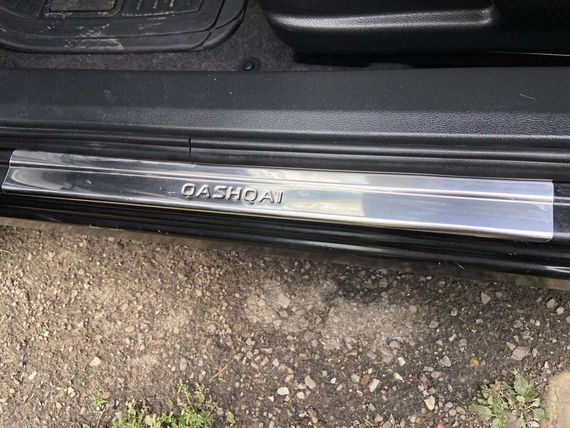 Накладки на пороги (Omsa, 4 шт, нерж.) для Nissan Qashqai 2007-2010 рр | Зображення 5