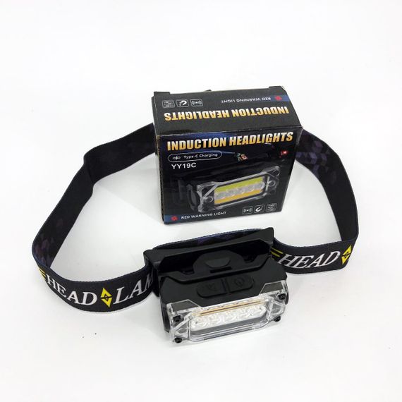 Ліхтар налобний YY-19C-5SMD+COB white+yellow+red Motion Sensor, Потужний світлодіодний ліхтарик OI-233 на голову | Зображення 6