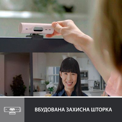 Веб-камера Logitech Brio 500 Rose (960-001421) | Зображення 6
