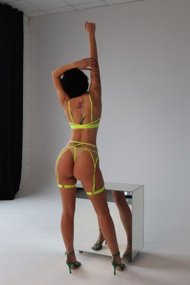 Сексуальна білизна «Sweet candy», колір яскравий жовтий, XL sexstyle | Зображення 3