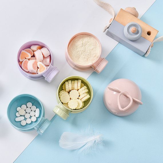 Контейнер для зберігання дитячої сухої суміші 4 відсіки 480 мл Різнокольоровий | Зображення 4